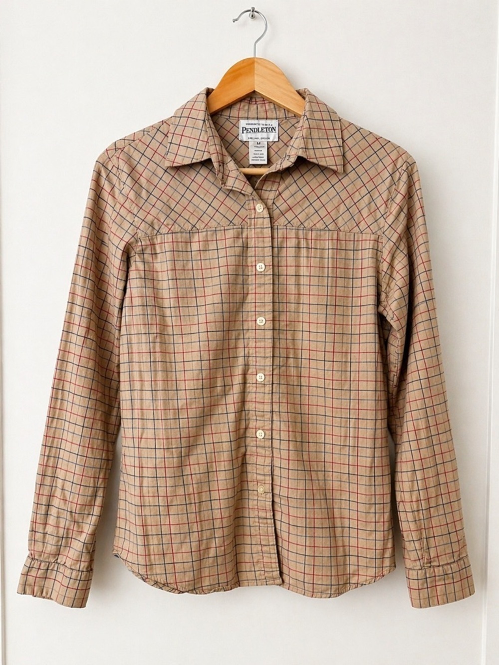 Pendleton Women’s Plaid Button Down Shirt Medium Cotton Classic